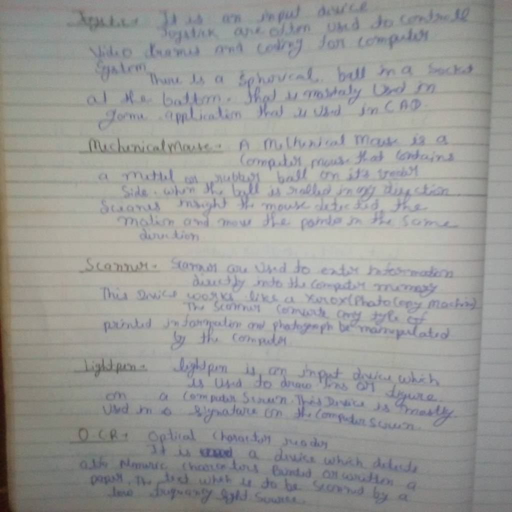 FUNDAMENTAL OF COMPUTERS (INPUT DEVICES) (First semester notes) Chapter-1 (Part-1) Makhanlal chaturvedi national University,Bhopal-IMG_20190926_120159.jpg