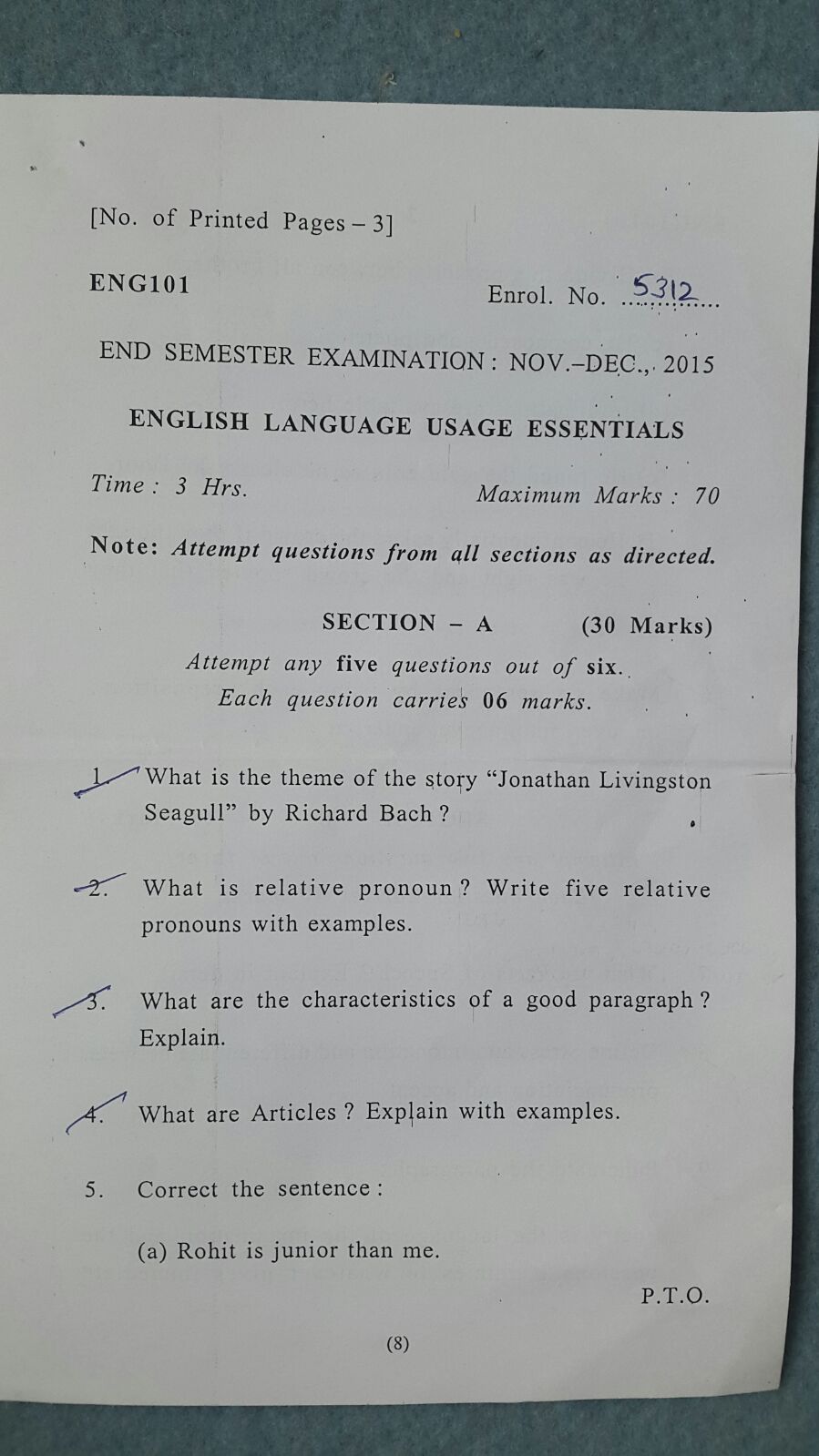 Amity english question paper for sem 1 aset-eng01.JPG